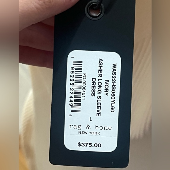 Rag & Bone Ivory White Long Sleeve Knit Sweater Dress Size L - Picture 10 of 13